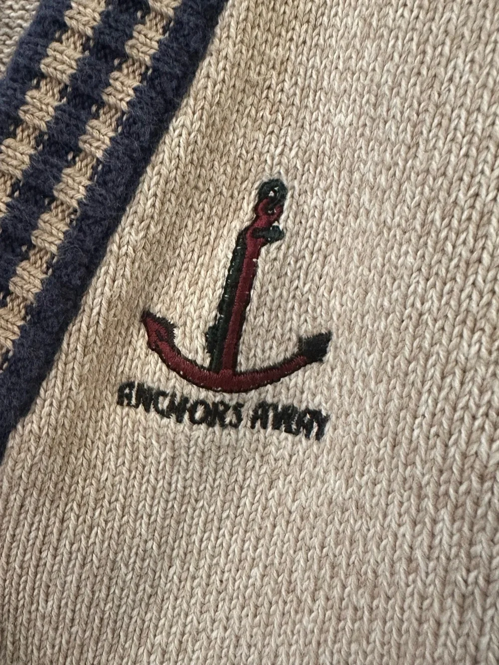 Vintage 90s Gymboree Rainbow Tag Anchors Away Cardigan